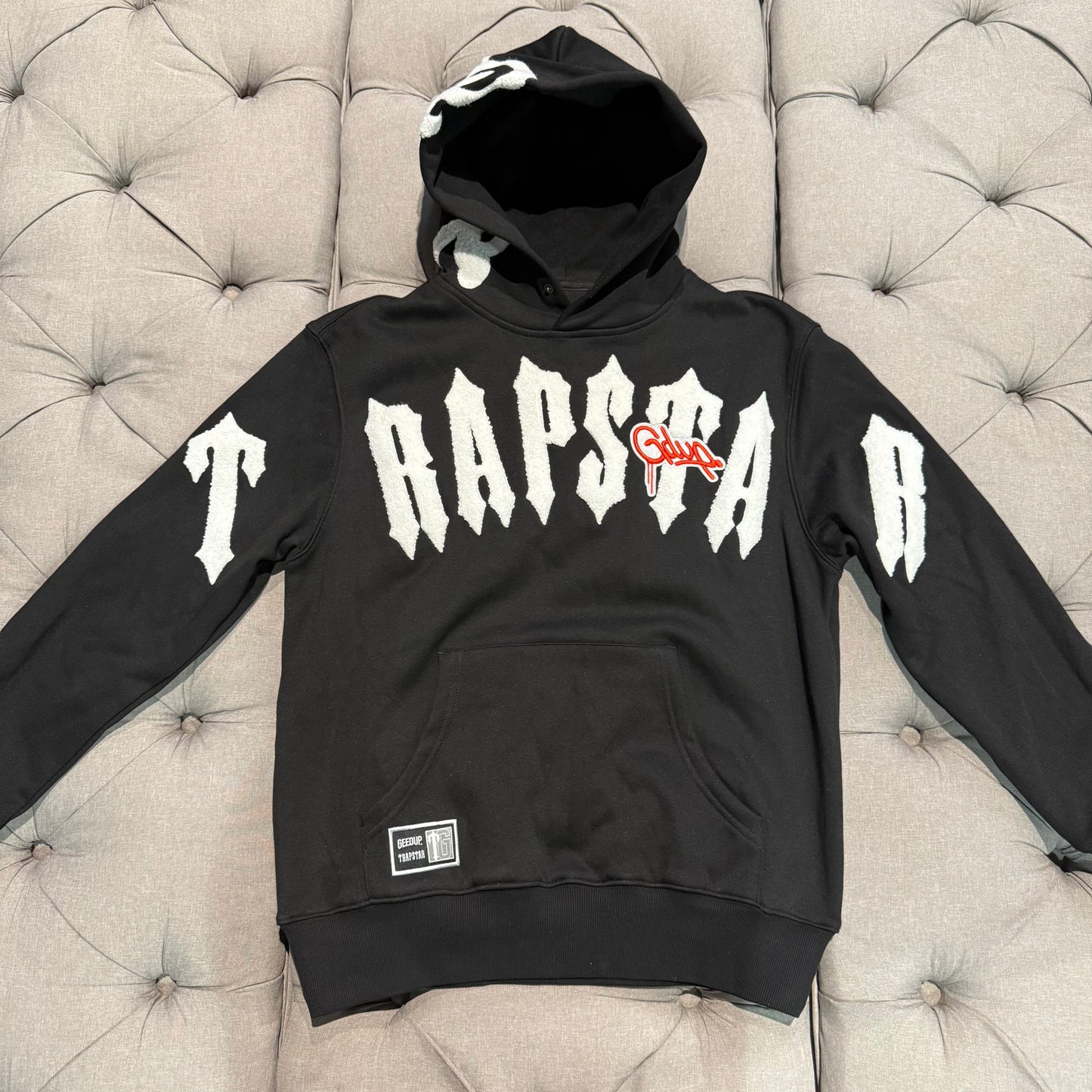 Geedup x Trapstar Handstyle x Irongate Arch Hoodie 'Black White' (Brand New)