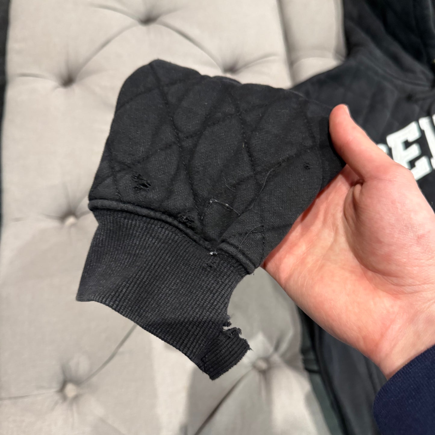Geedup Quilt Logo Hoodie 'Black' (Second hand)