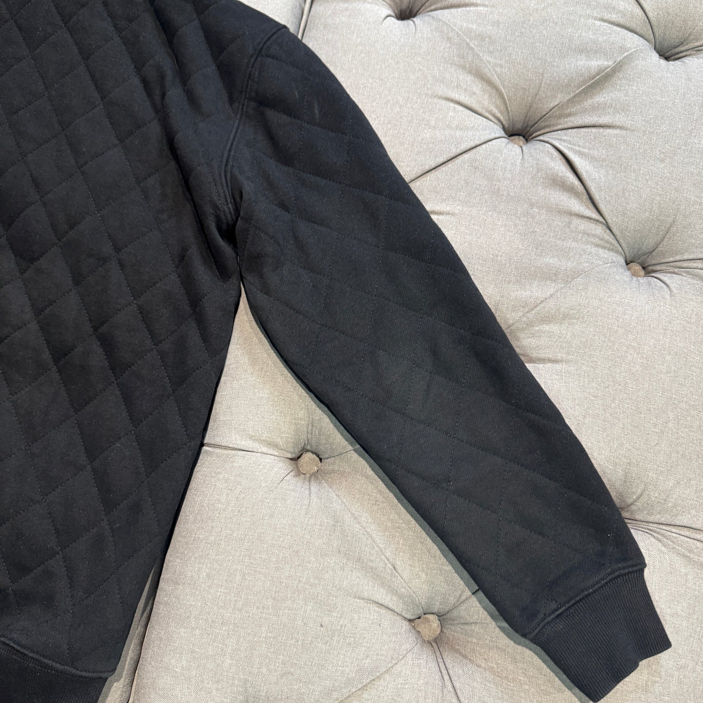 Geedup Stitched Quilt Hoodie 'Black' (Second hand)