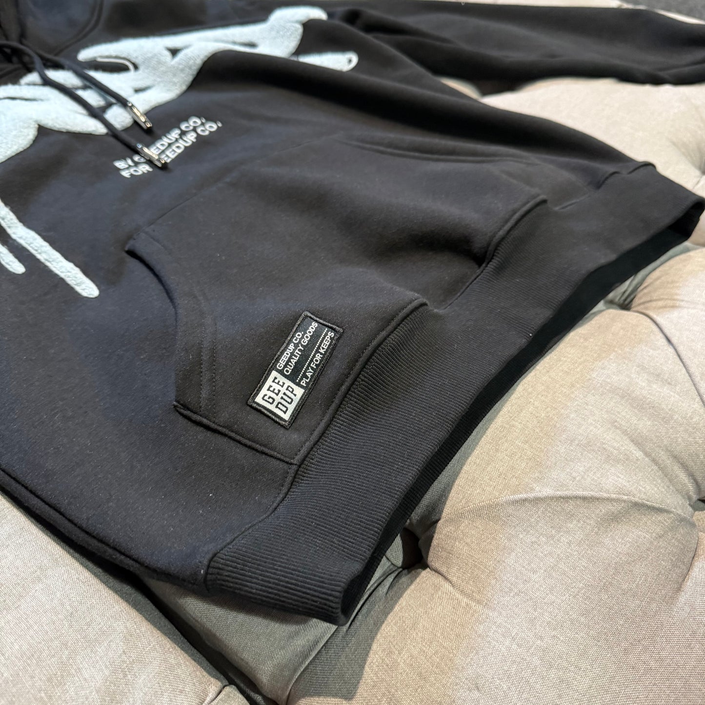 Geedup Handstyle Hoodie 'Black Baby Blue' (Second hand)