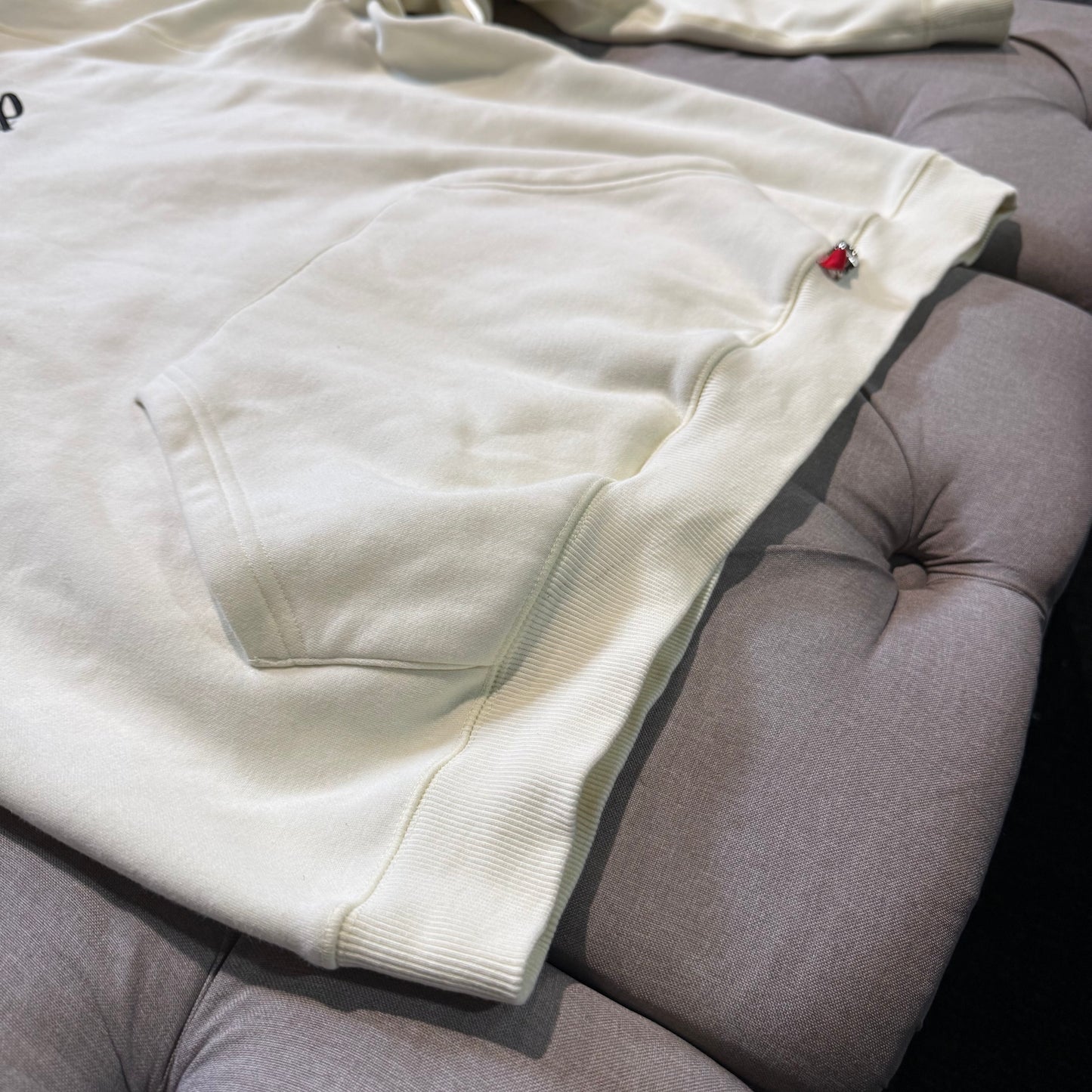 Geedup PFK Hood Logo Script Hoodie 'Cream Black' (Second hand)