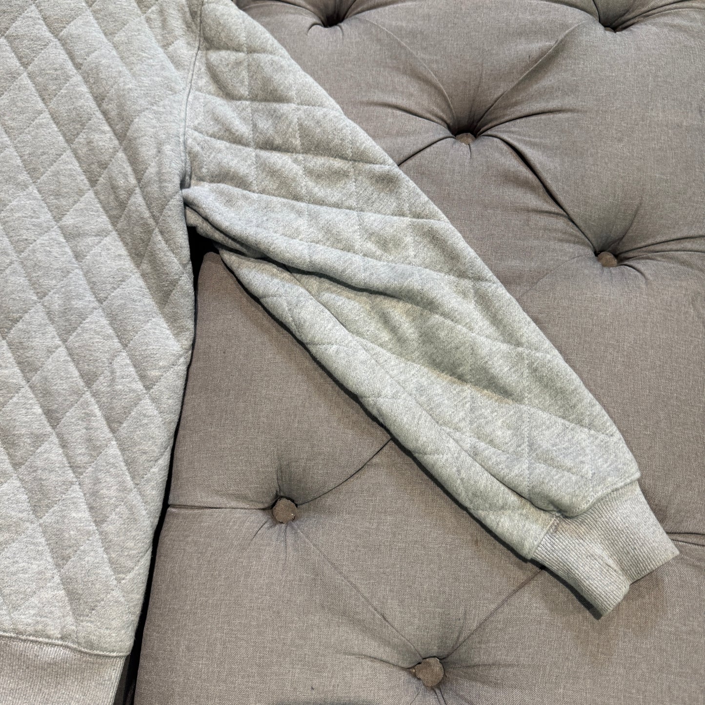 Geedup Stitched Quilt Hoodie 'Grey' (Second hand)