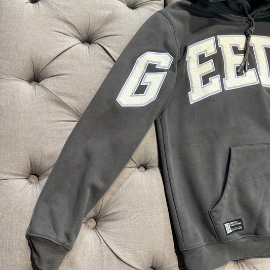 Geedup Team Logo Hoodie 'Asphalt Grey White' (Second hand)