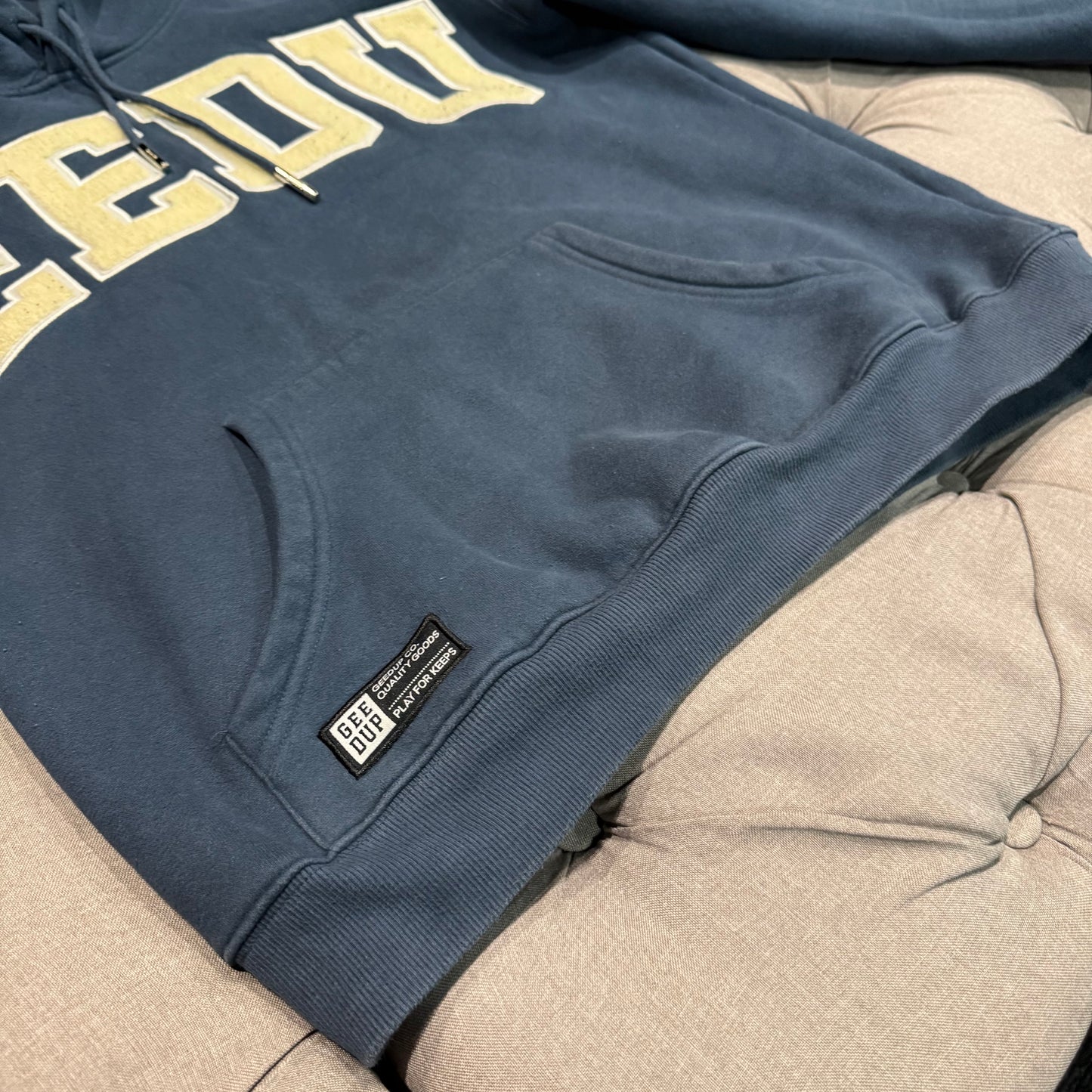 Geedup Team Logo Hoodie 'Blue Cream' (Second hand)