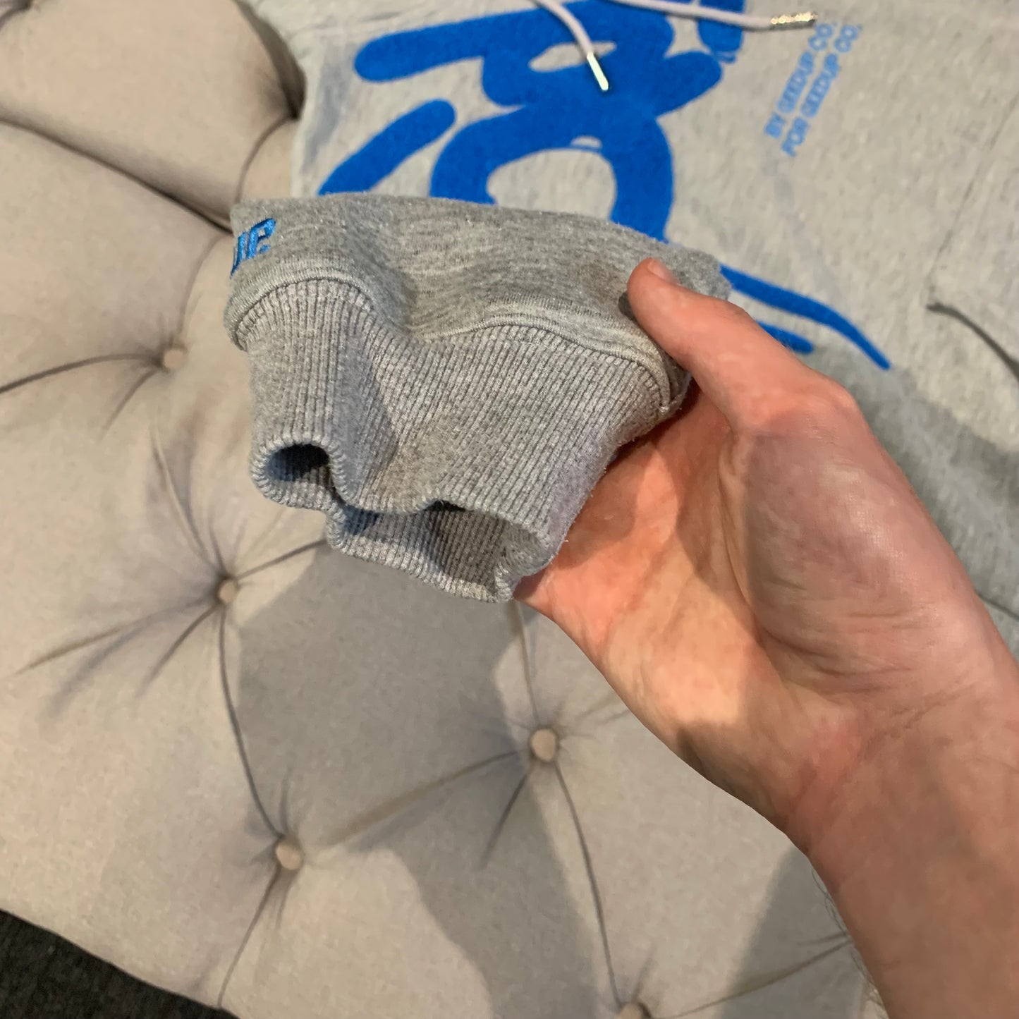 Geedup Handstyle Hoodie 'Grey Blue' (Second hand)