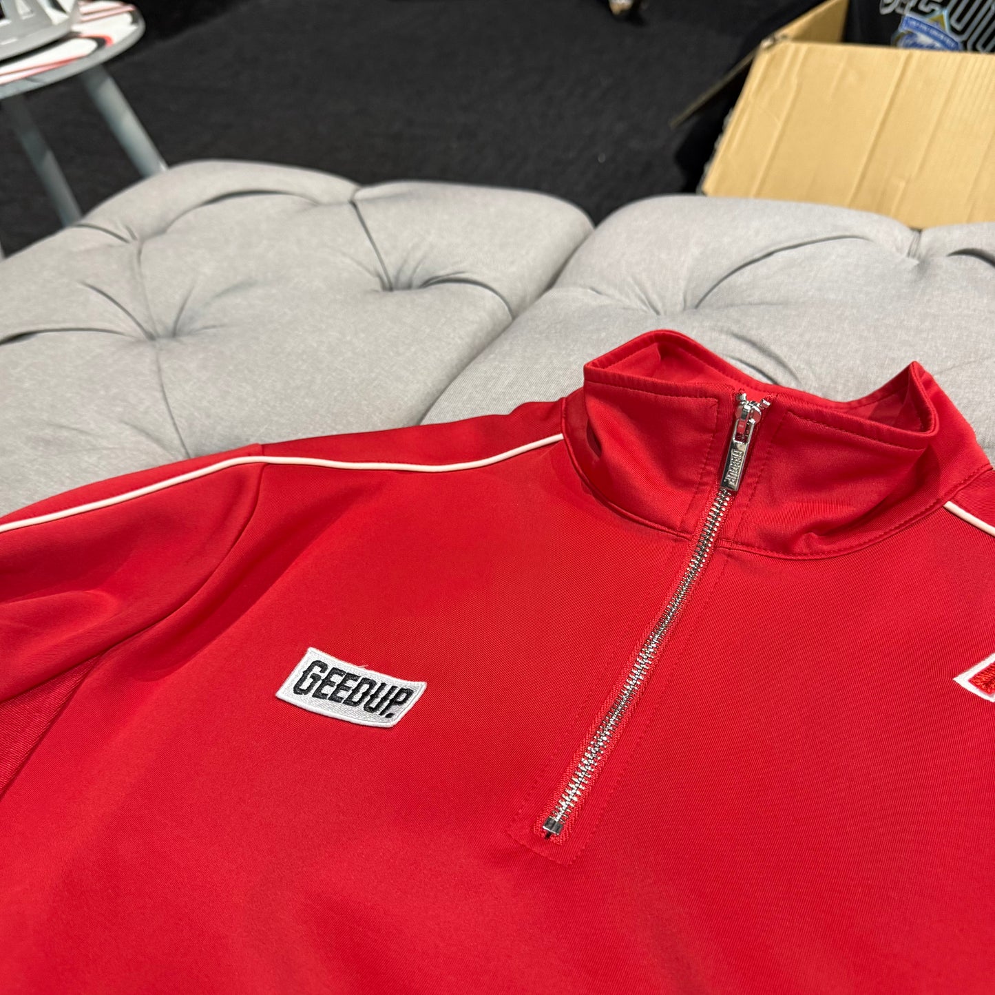 Geedup Play For Keeps Quarter Zip 'Red' (Second hand)