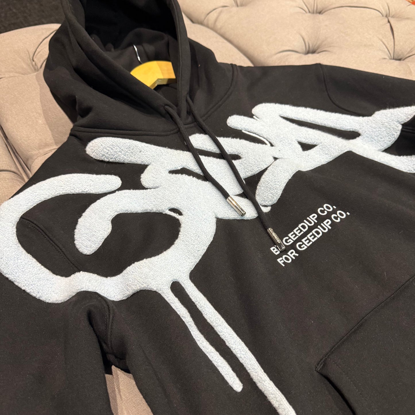 Geedup Handstyle Hoodie 'Baby Blue/Black' (Second hand)