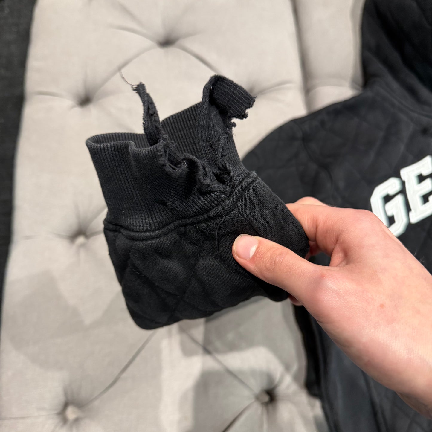 Geedup Quilt Logo Hoodie 'Black' (Second hand)