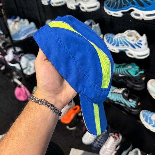 Asics Running Cap 'Blue Neon Green' (Second hand)