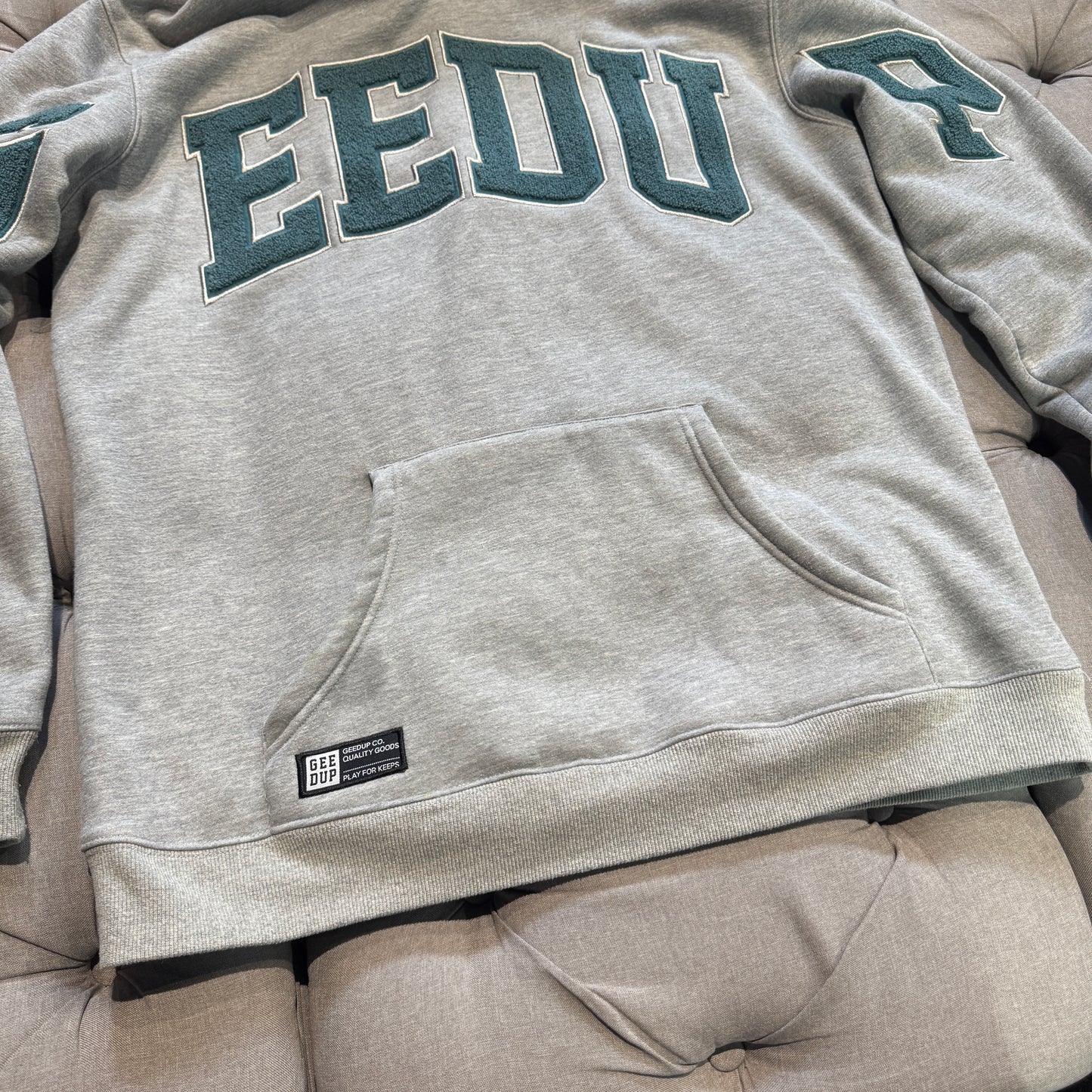 Geedup Team Logo Hoodie 'Grey Teal' (Second hand)
