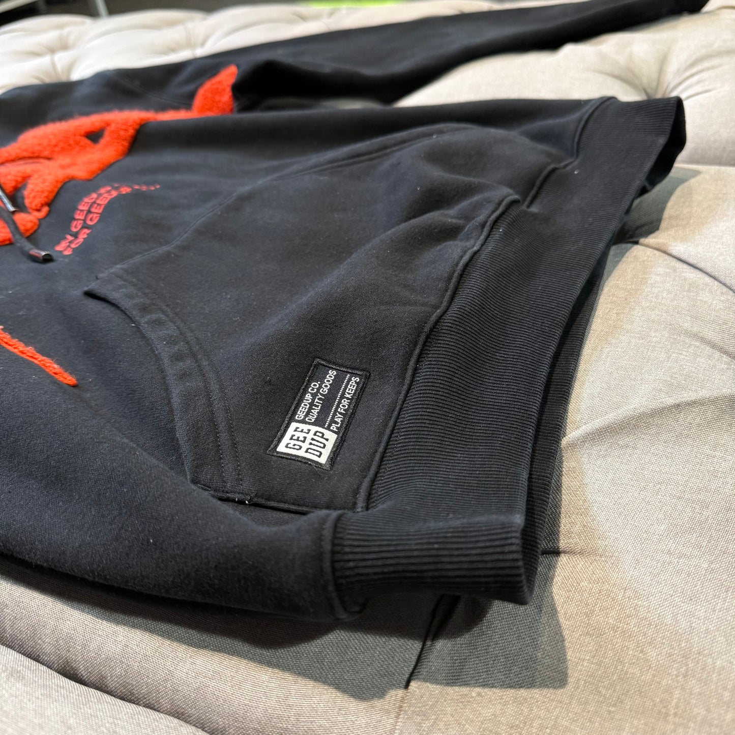 Geedup Handstyle Hoodie 'Black Burnt Orange' (Second hand)