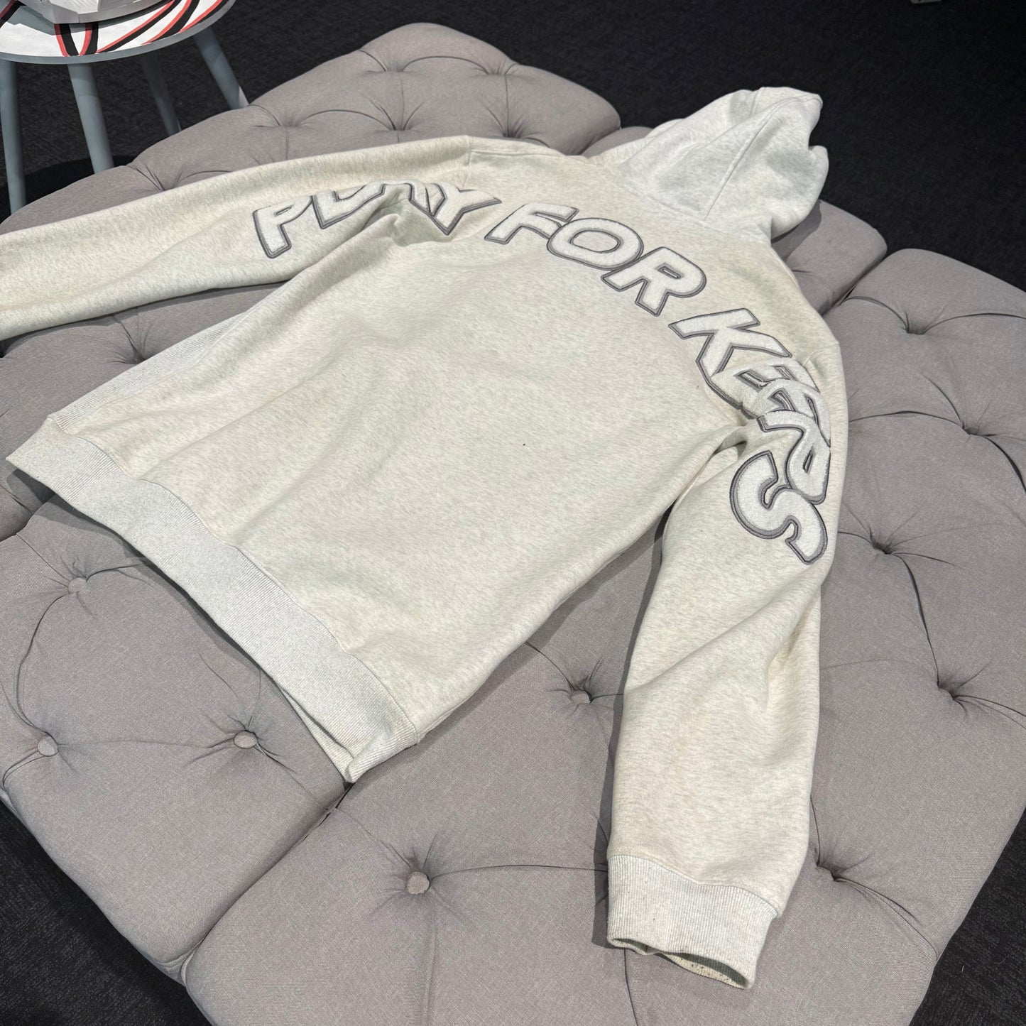 Geedup Play For Keeps Hoodie 'Off White/Marle Grey' (Second hand)