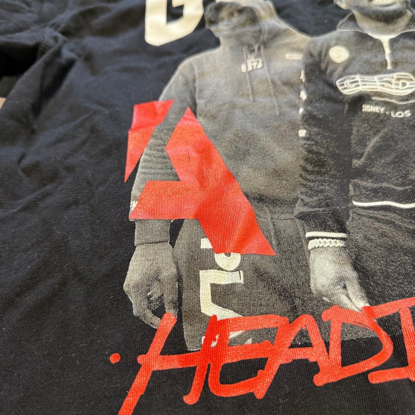 Geedup X Spotify A1 Headie One RV Abra Cadabra T-shirt 'Black Red' (Second hand)