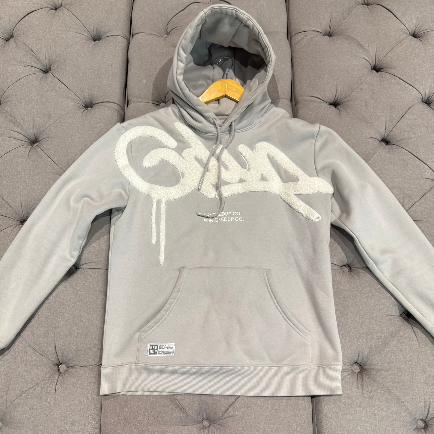Geedup Handstyle Hoodie 'Grey White' (2022) (Second hand)