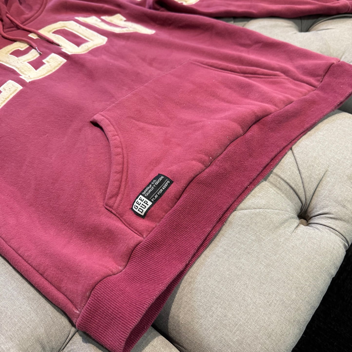Geedup Team Logo Hoodie (Old Model) 'Maroon Cream' (Second hand)