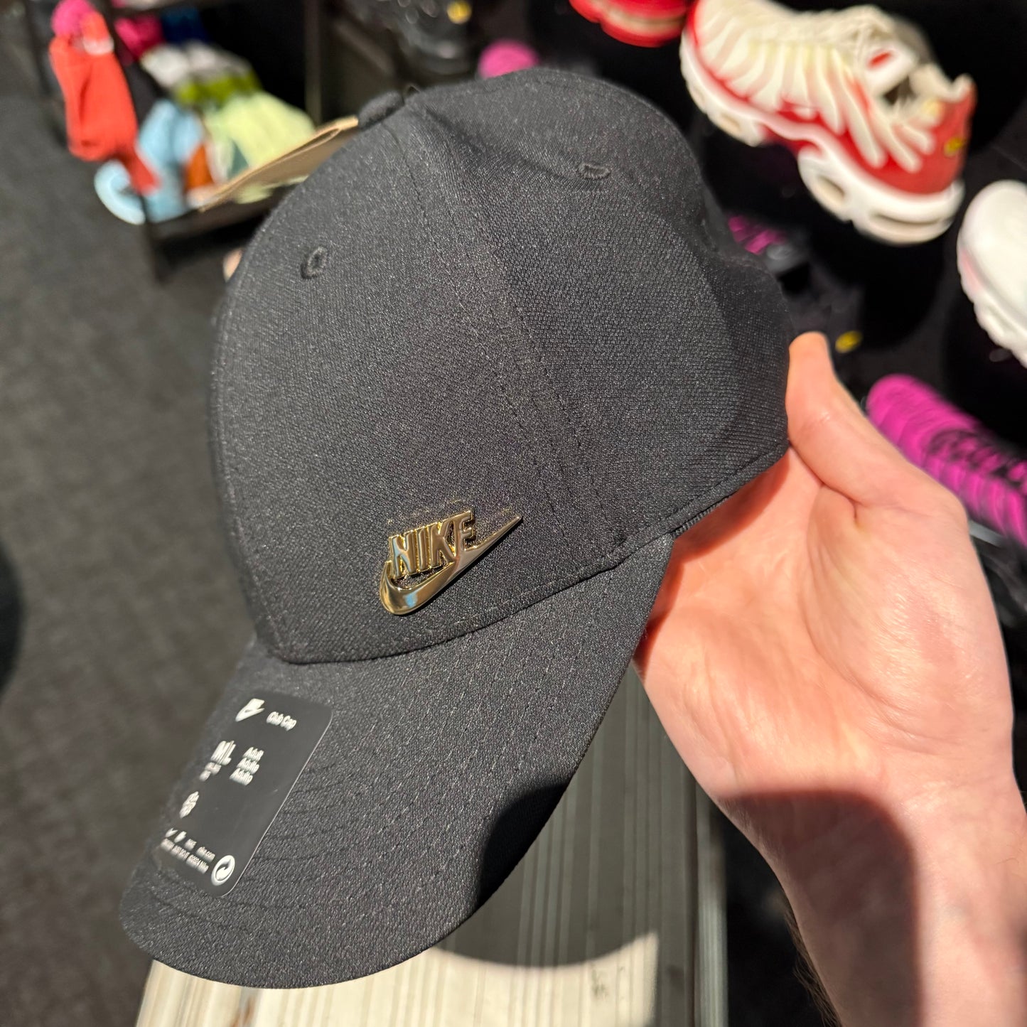 Nike Club Cap 'Black Gold Metal Swoosh'