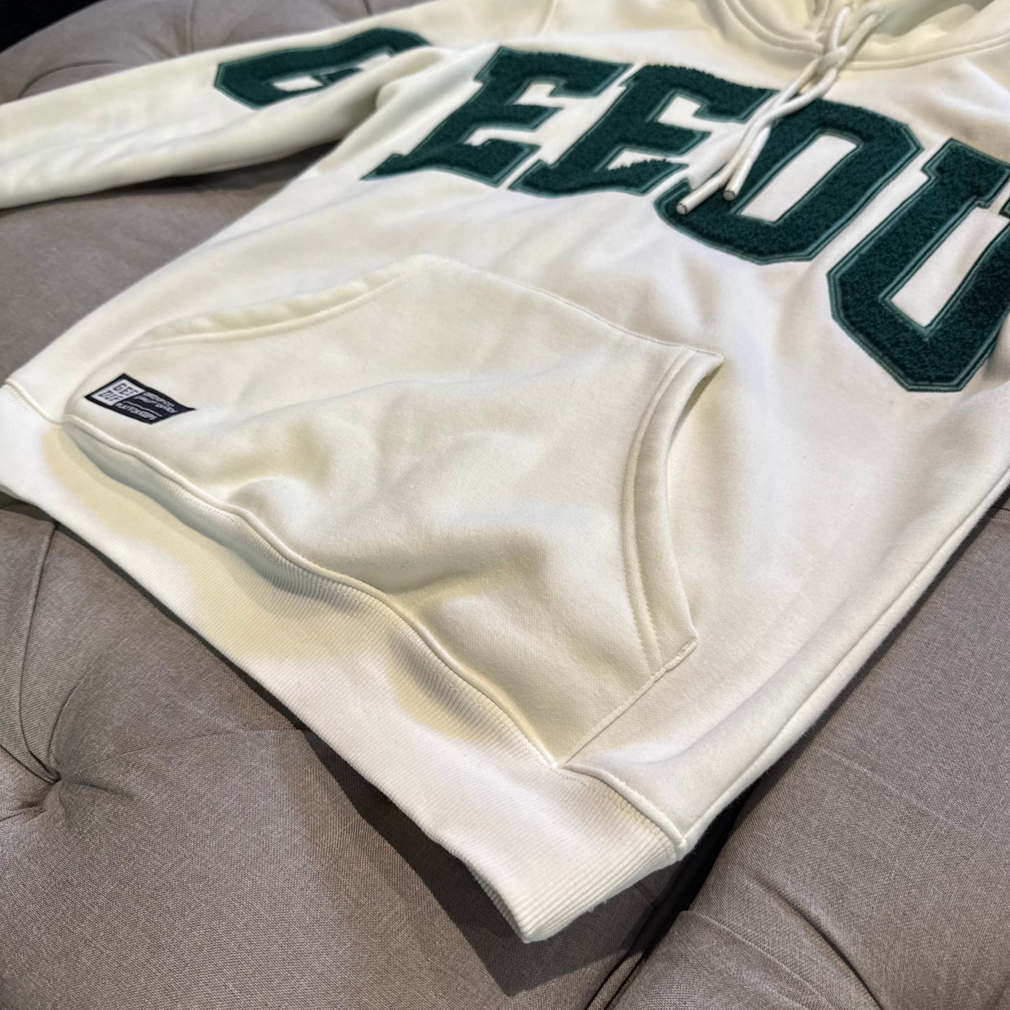 Geedup Team Logo Hoodie 'Cream Green' (Second hand)