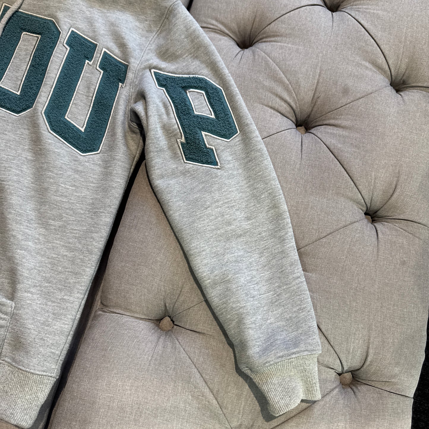 Geedup Team Logo Hoodie 'Grey Teal' (Second hand)