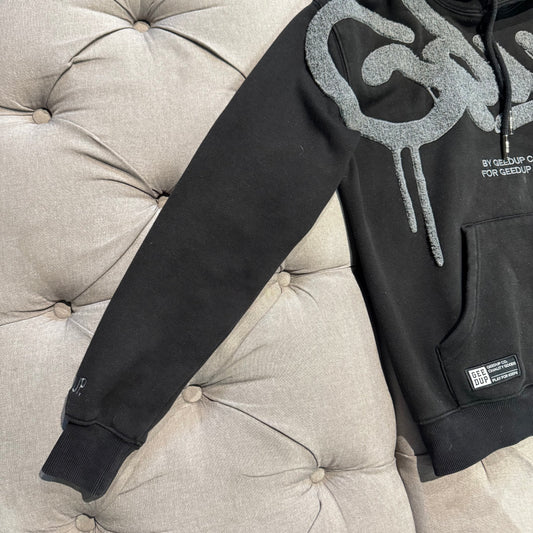Geedup Handstyle Hoodie 'Black Grey' (Second hand)