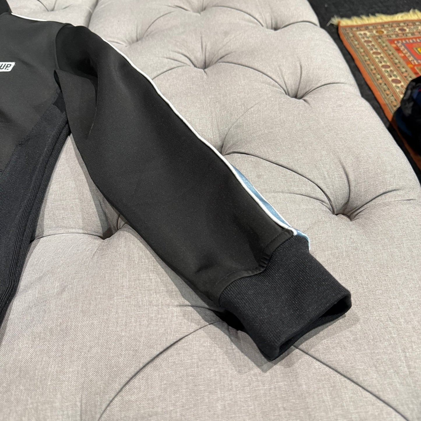 Geedup Play For Keeps Zip-Up Track Jacket ‘Black Baby Blue’ (Second hand)