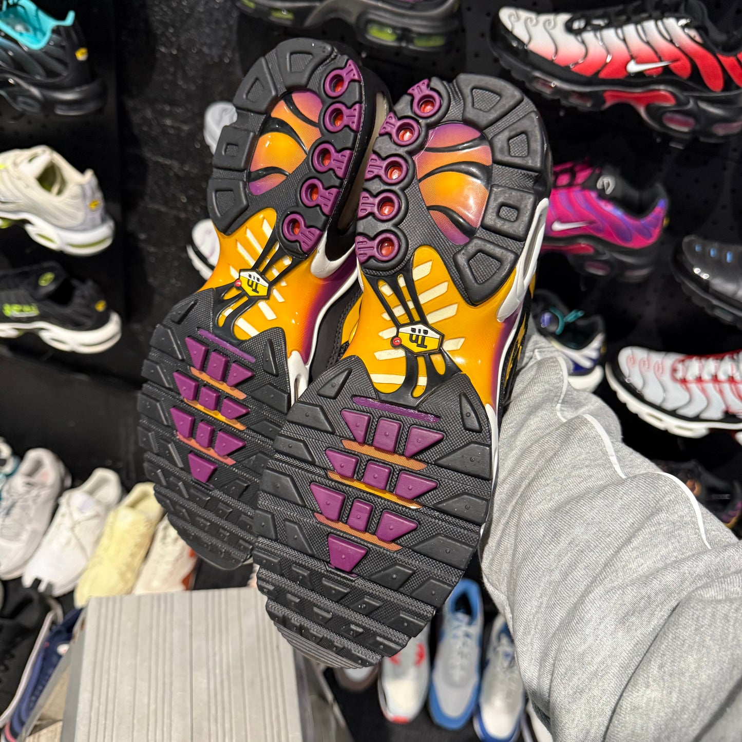Nike Air Max Plus TN 'Black University Gold Viotech Purple' (Brand New)