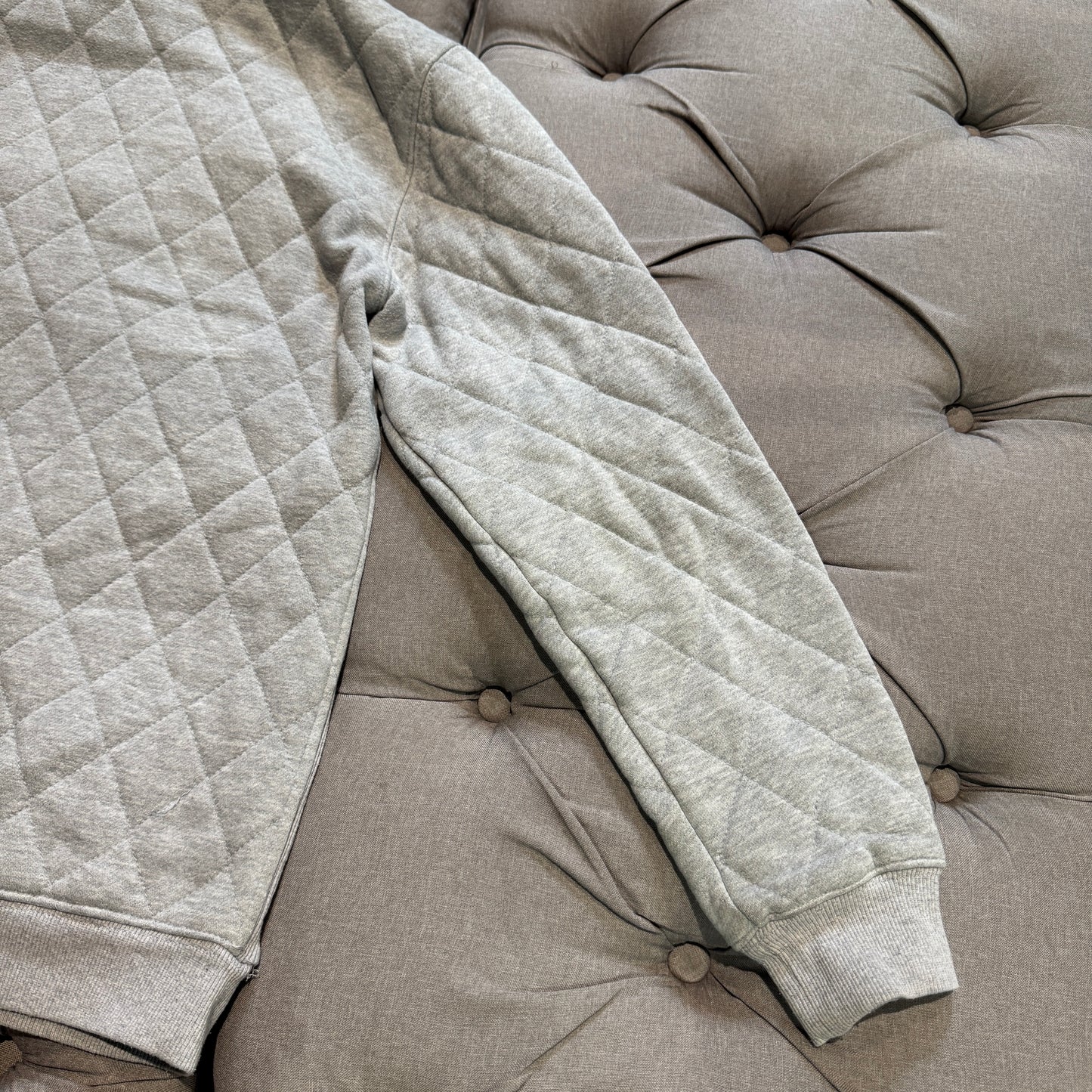 Geedup Stitched Quilt Hoodie 'Grey' (Second hand)