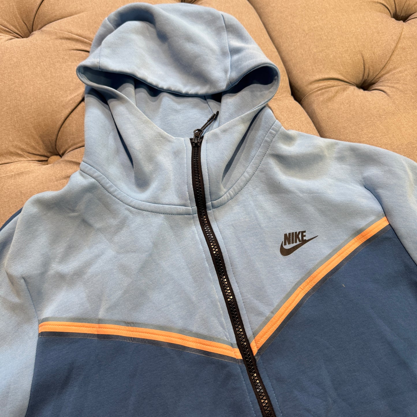 Nike Tech Fleece Jacket 'Blue Navy Peach' (Second hand)