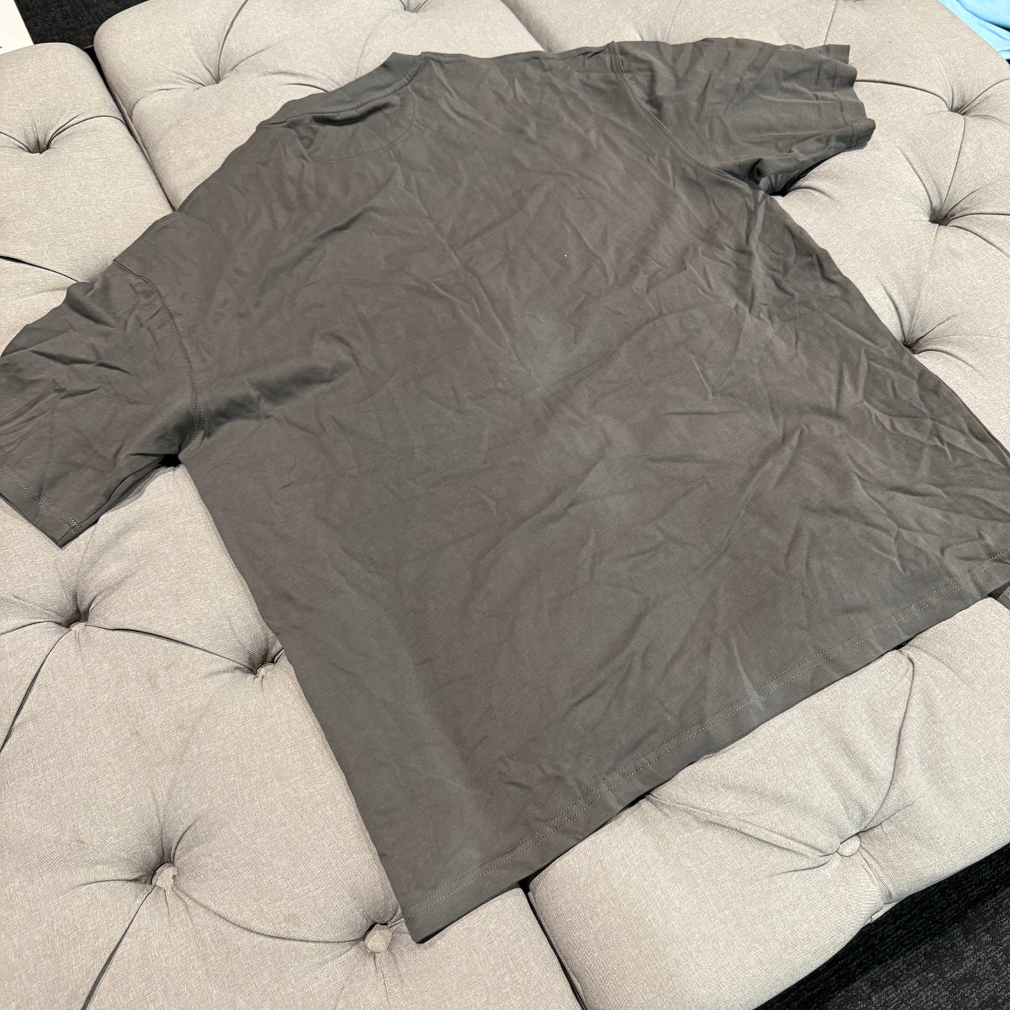 Geedup Stitched Logo T-Shirt 'Asphalt Grey Green' (Second hand)