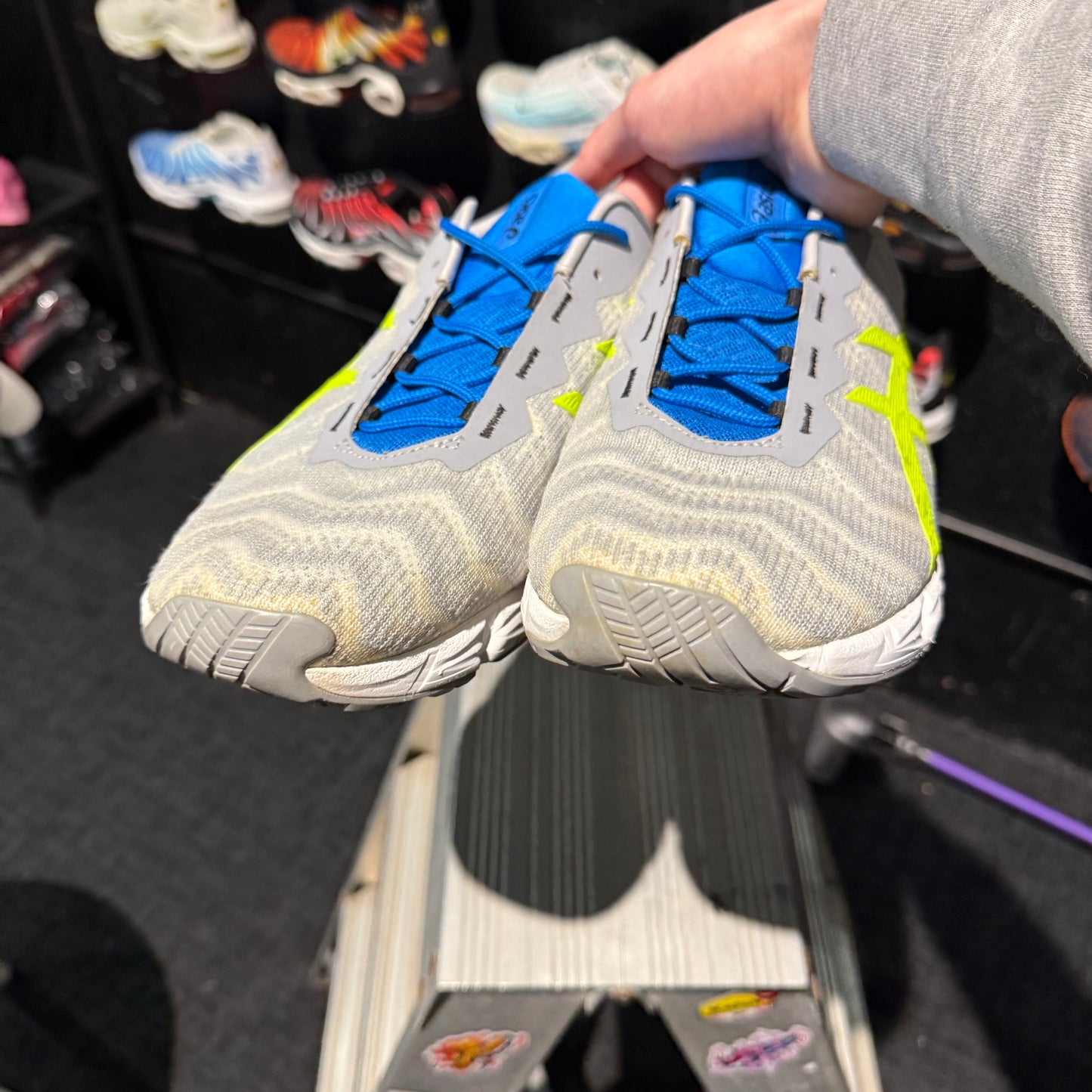 Asics Gel-Quantum 180 5 'Grey Blue Neon' (Second hand)