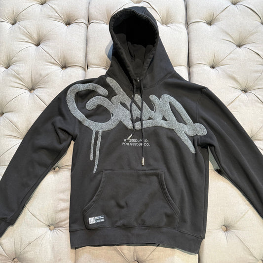 Geedup Handstyle Hoodie 'Black Grey' (Second hand)