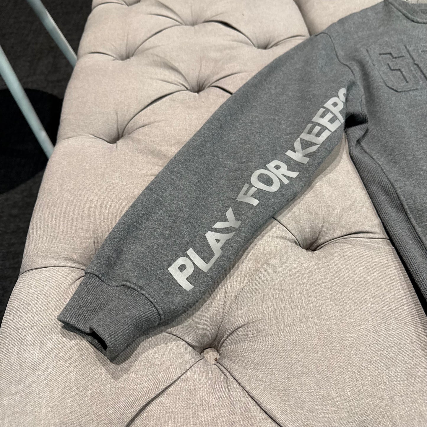Geedup Embossed Logo PFK Crewneck 'Grey' (Second hand)