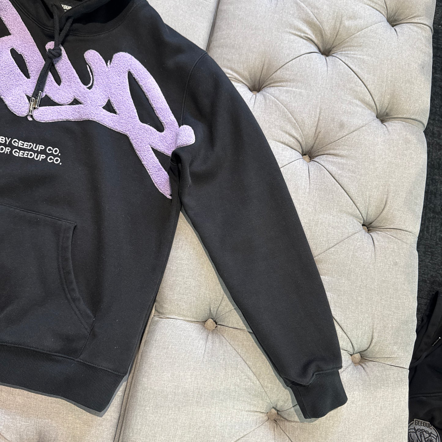 Geedup Handstyle Hoodie 'Black Lavender Purple' (Second hand)
