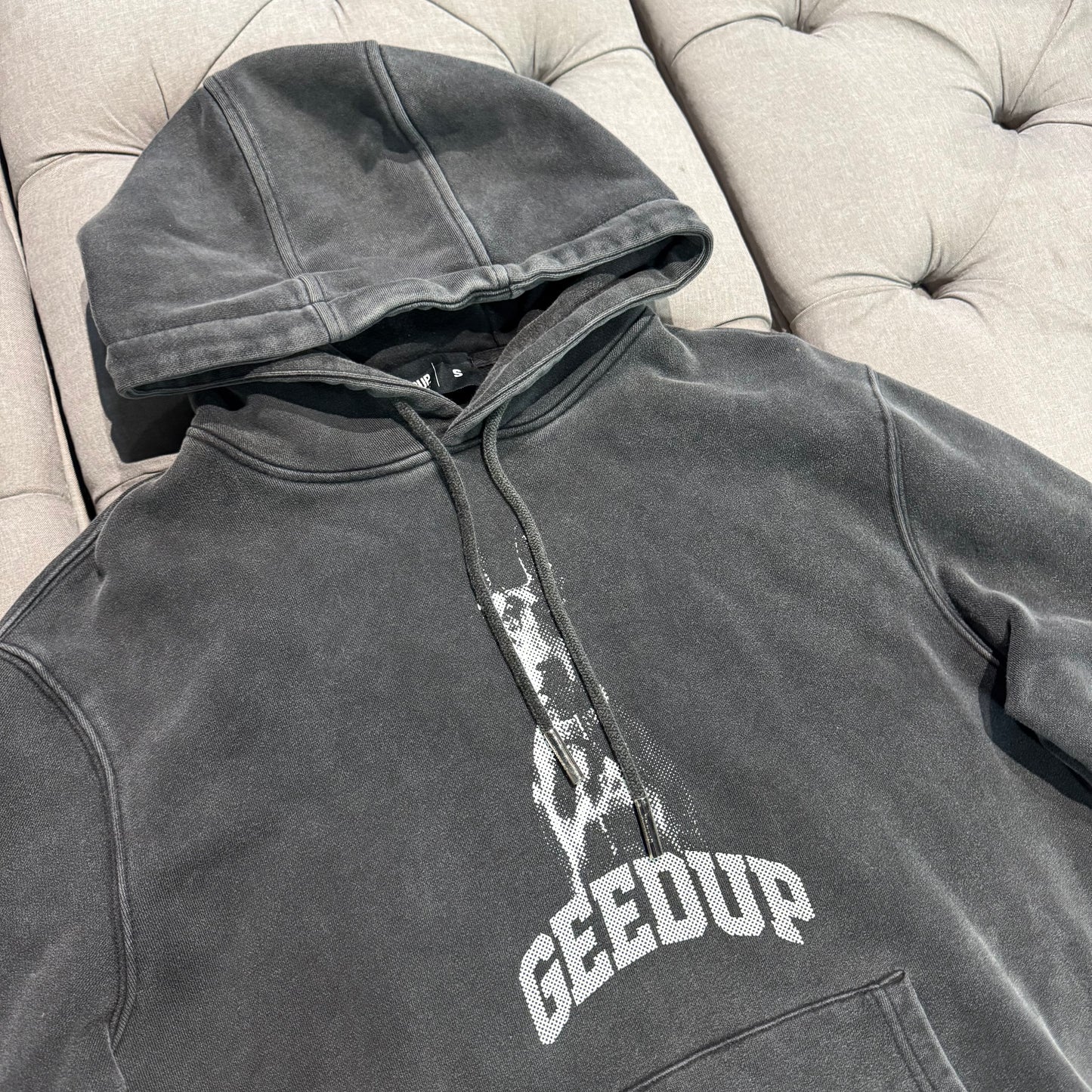Geedup Doberman Hoodie 'Washed Black' (Second hand)