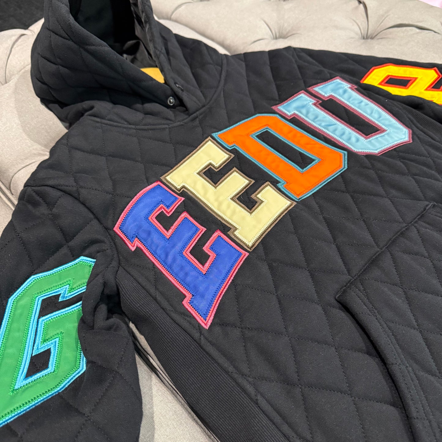 Geedup Quilt Team Logo Hoodie 'Holy Grail Multi Colour 2.0' (Second hand)