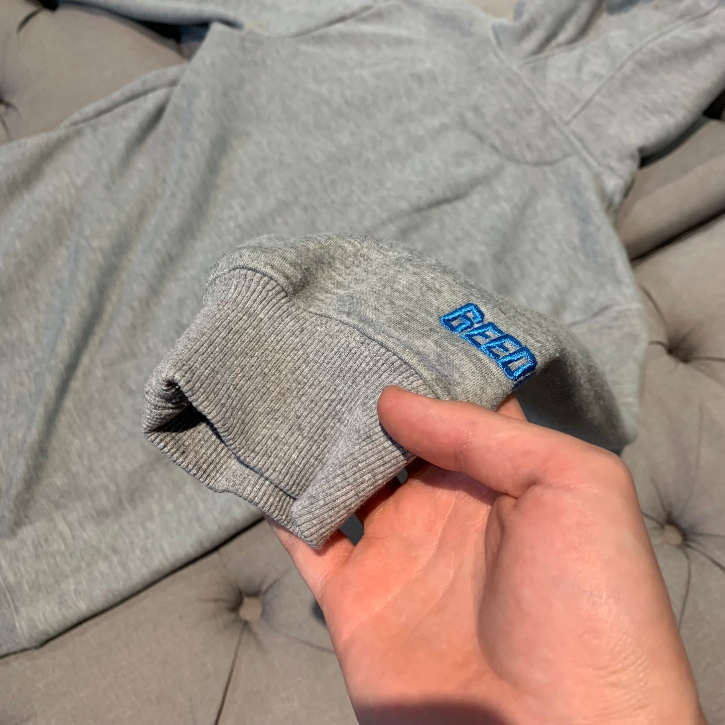 Geedup Handstyle Hoodie 'Grey Blue' (Second hand)