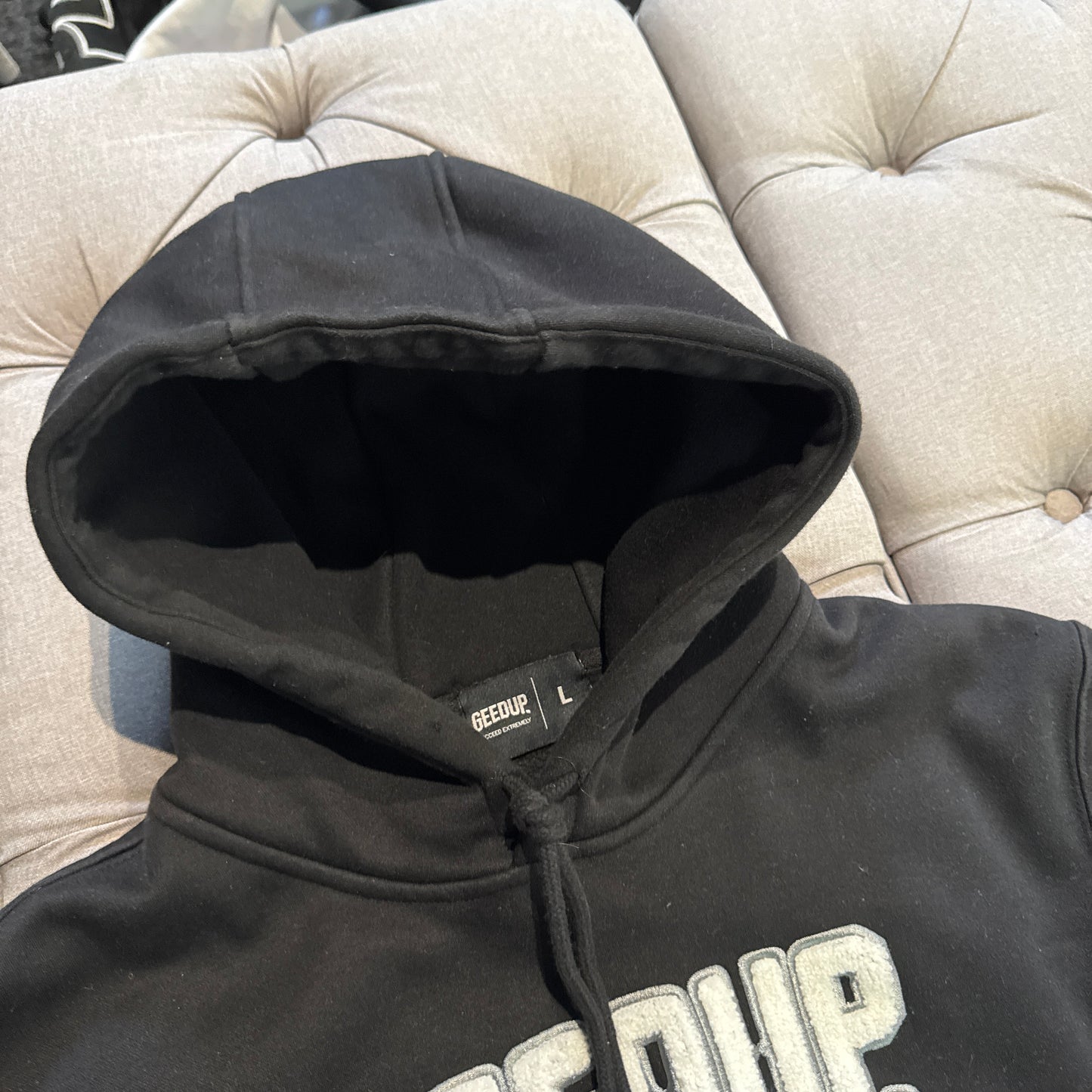 Geedup Play For Keeps Hoodie 'Black White' (Second hand)
