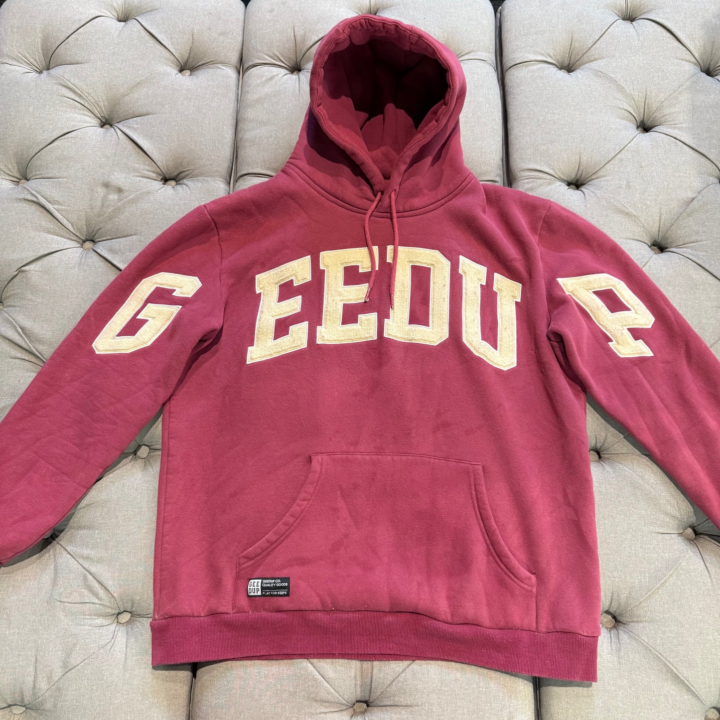 Geedup Team Logo Hoodie (Old Model) 'Maroon Cream' (Second hand)