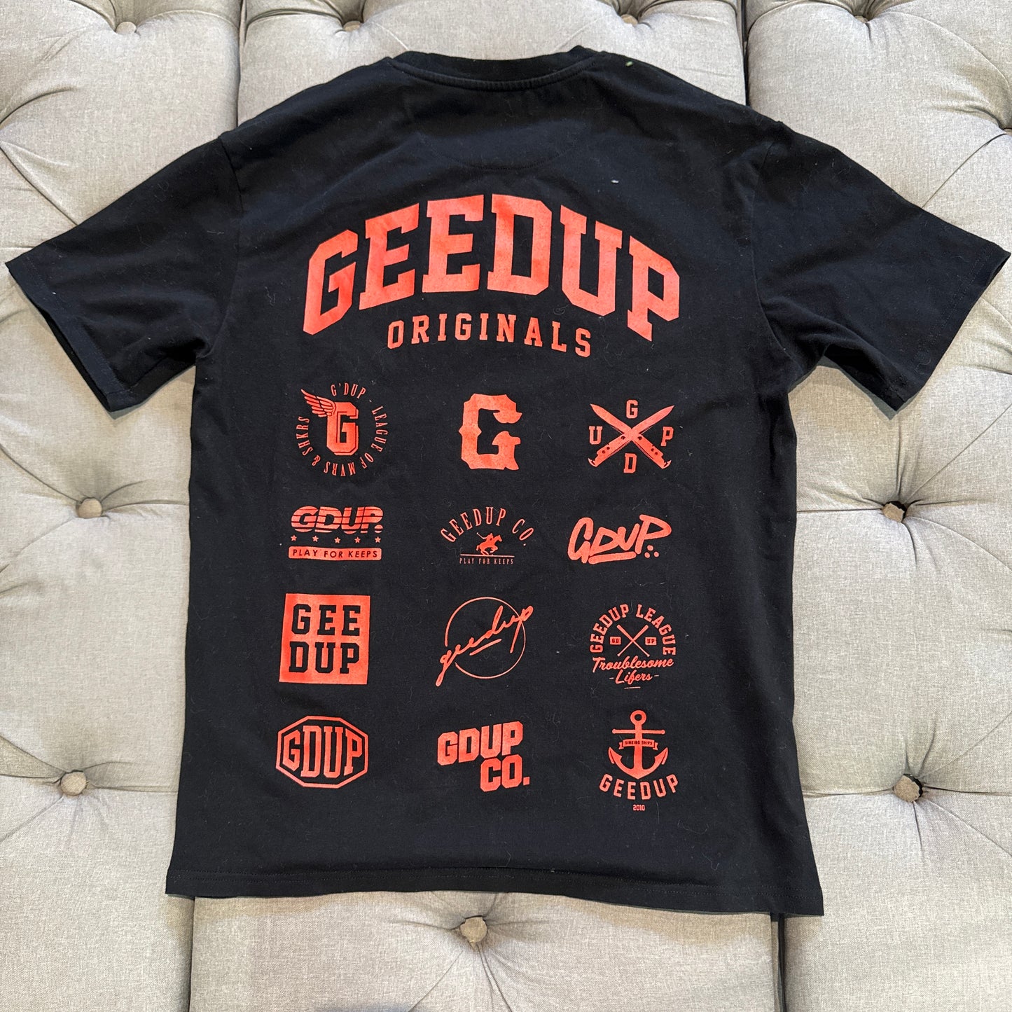 Geedup Originals T-Shirt 'Black Red' (Second hand)