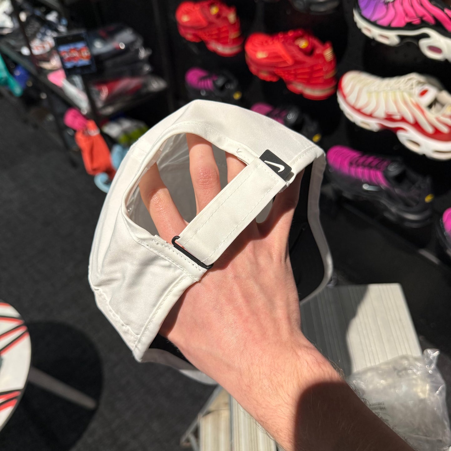 Nike Running Cap 'White Black Swoosh' (Second hand)