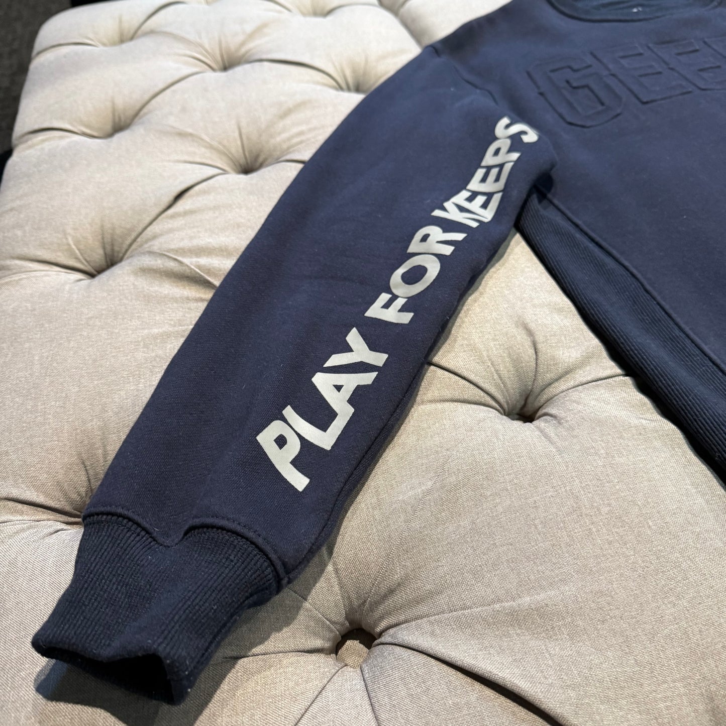 Geedup Embossed Logo Crewneck 'Navy' (Second hand)