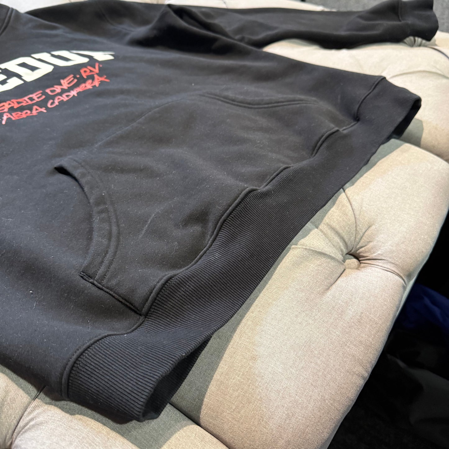 Geedup X Spotify A1 Headie One RV Abra Cadabra Hoodie 'Black Red' (Second hand)