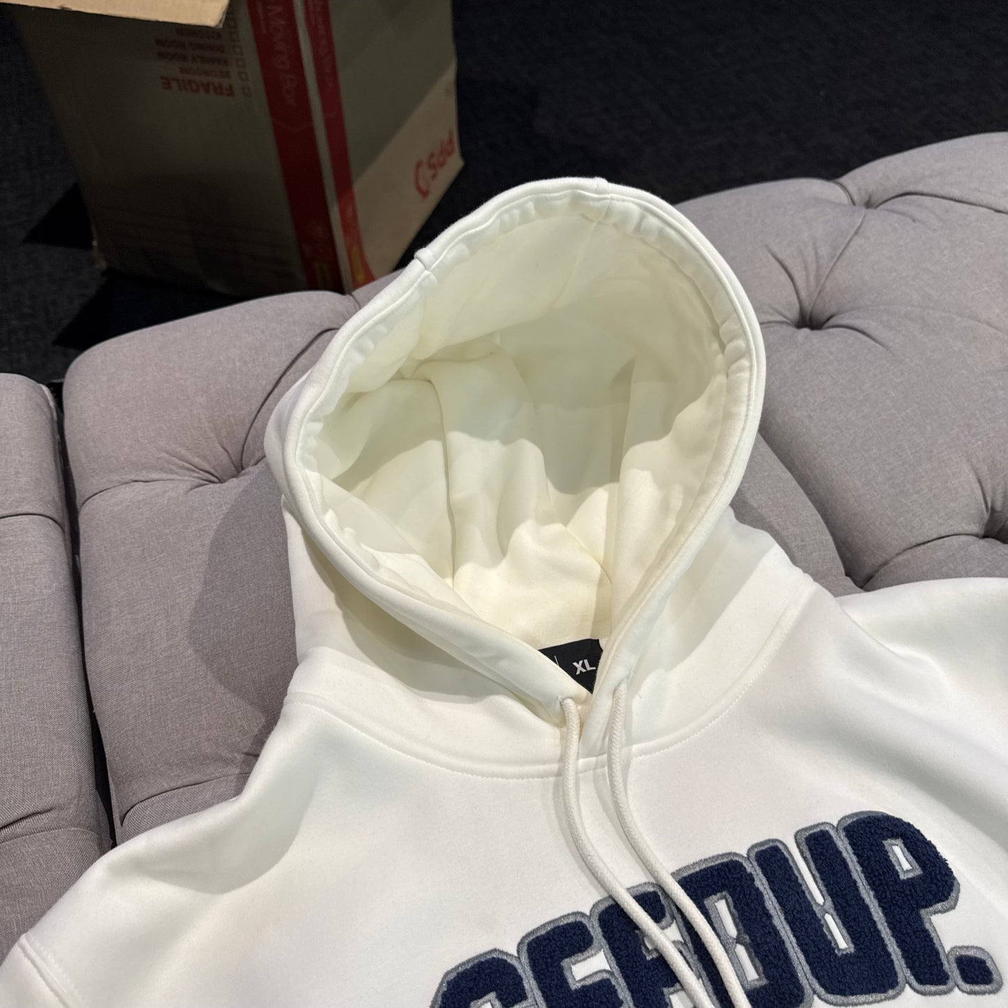 Geedup Play For Keeps Hoodie 'Cream Navy' (Second hand)