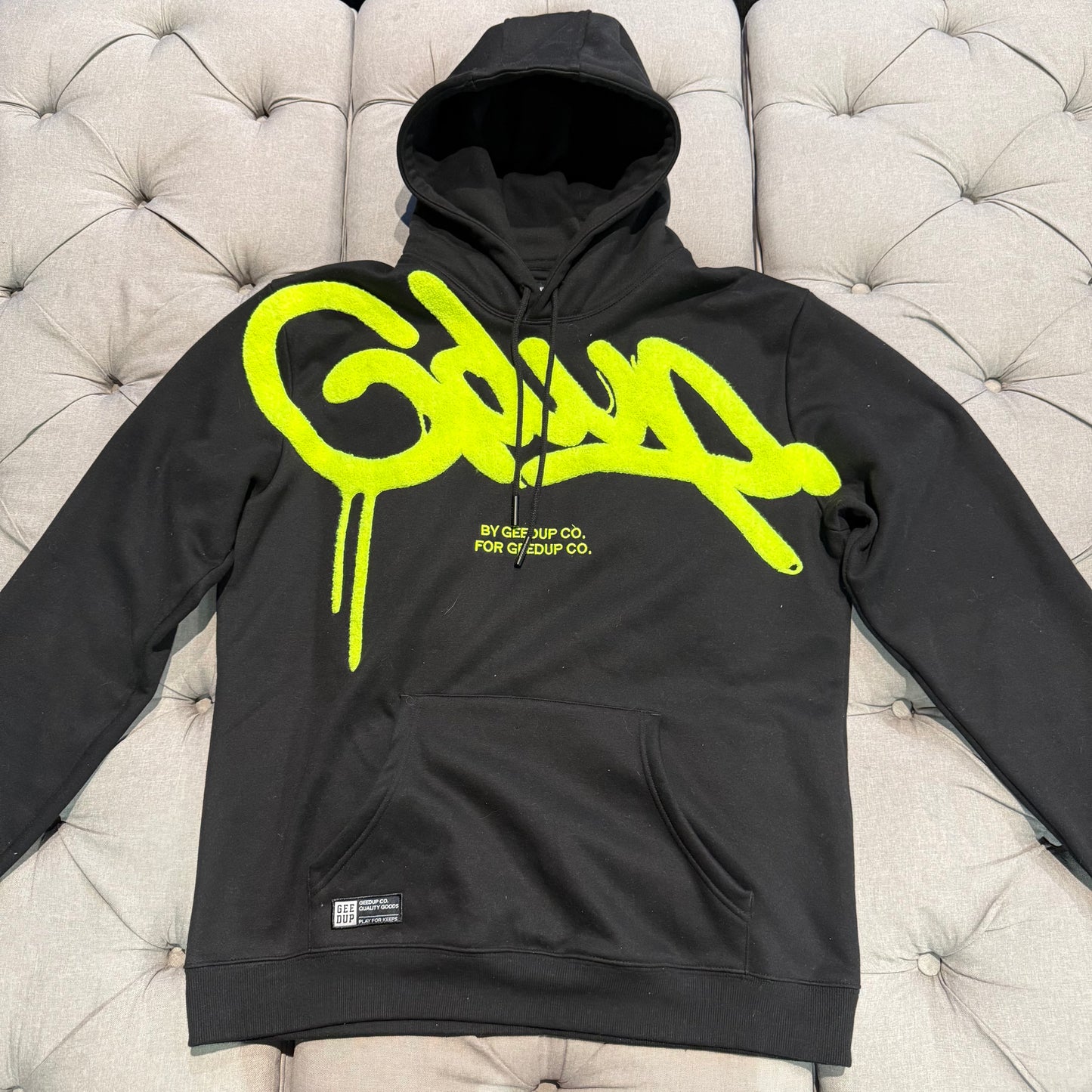 Geedup Handstyle Hoodie 'Black Volt' (Second hand)