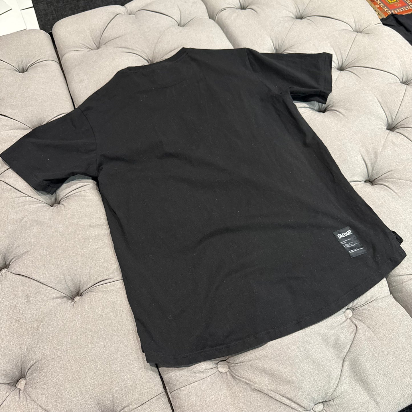 Geedup Satin Logo T-Shirt 'Black' (Second hand)