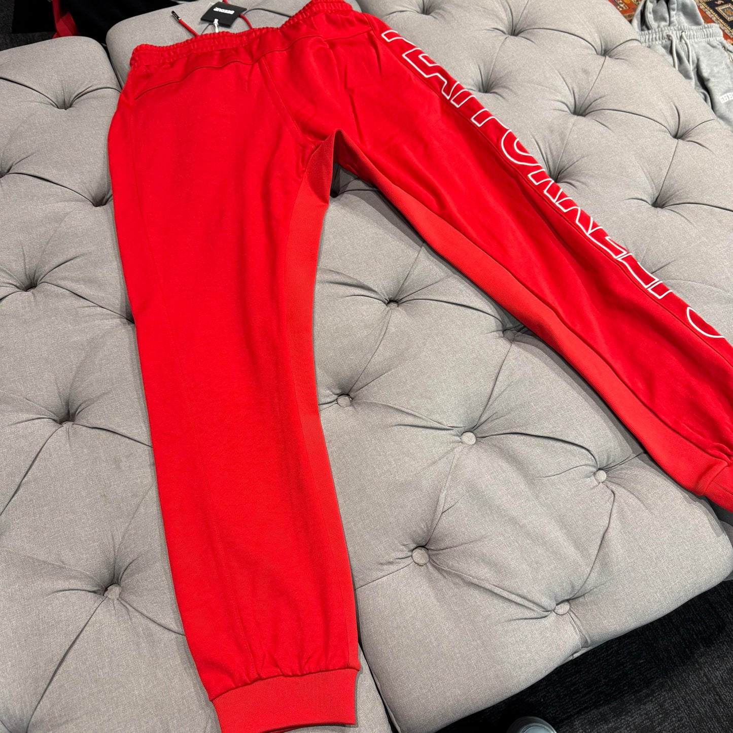 Geedup Play For Keeps Panel Track Pants 'Red White' (Second hand)
