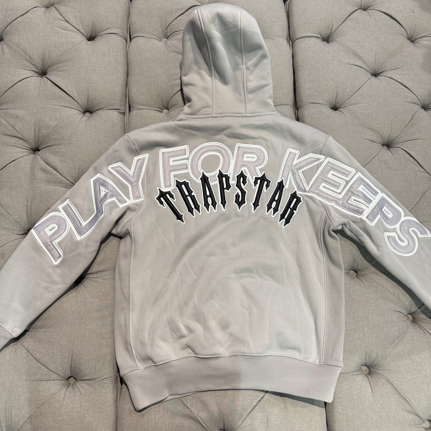Geedup x Trapstar PFK x Irongate Hoodie 'Grey Black' (Brand New)