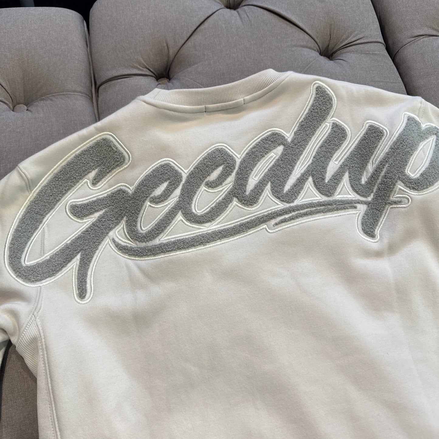 Geedup OS Script Crewneck 'Grey' (Second hand)