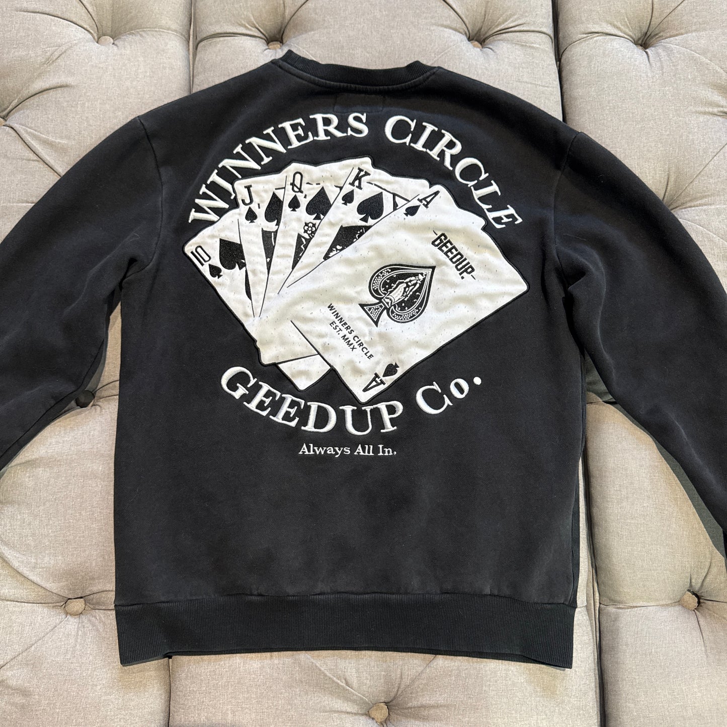 Geedup Crewneck Always All In Winners Circle 'Black' (Second hand)