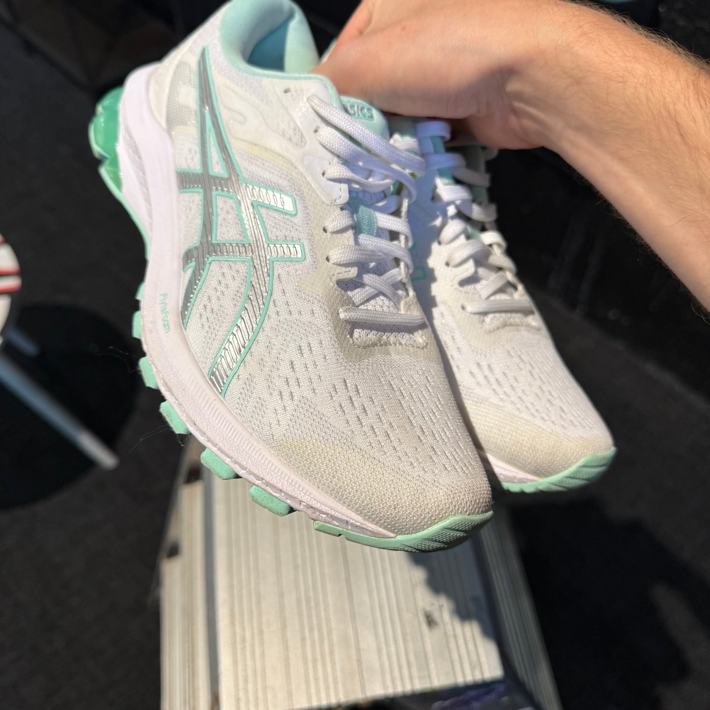 Asics GT-1000 White/Pure Silver Aqua Mint (Second hand)
