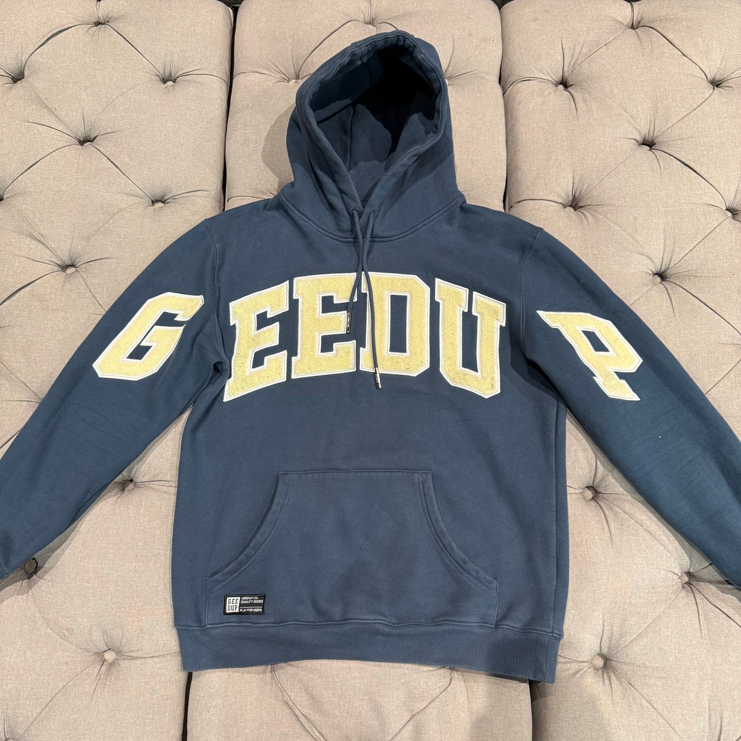 Geedup Team Logo Hoodie 'Blue Cream' (Second hand)